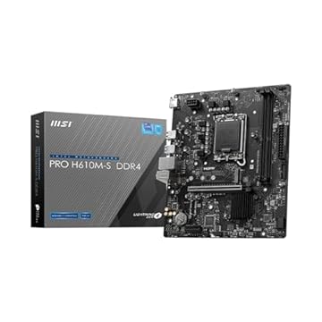 MSI Placa-mãe PRO H610M-S DDR4 LGA 1700, Micro-ATX - Suporta processadores Intel Core de 14ª/13ª/12ª geração, 1x slot PCIe 4.0 x16, 1 x M.2 Gen3, USB 3.2 Gen1, 1G LAN, HDMI 1.4 e VGA