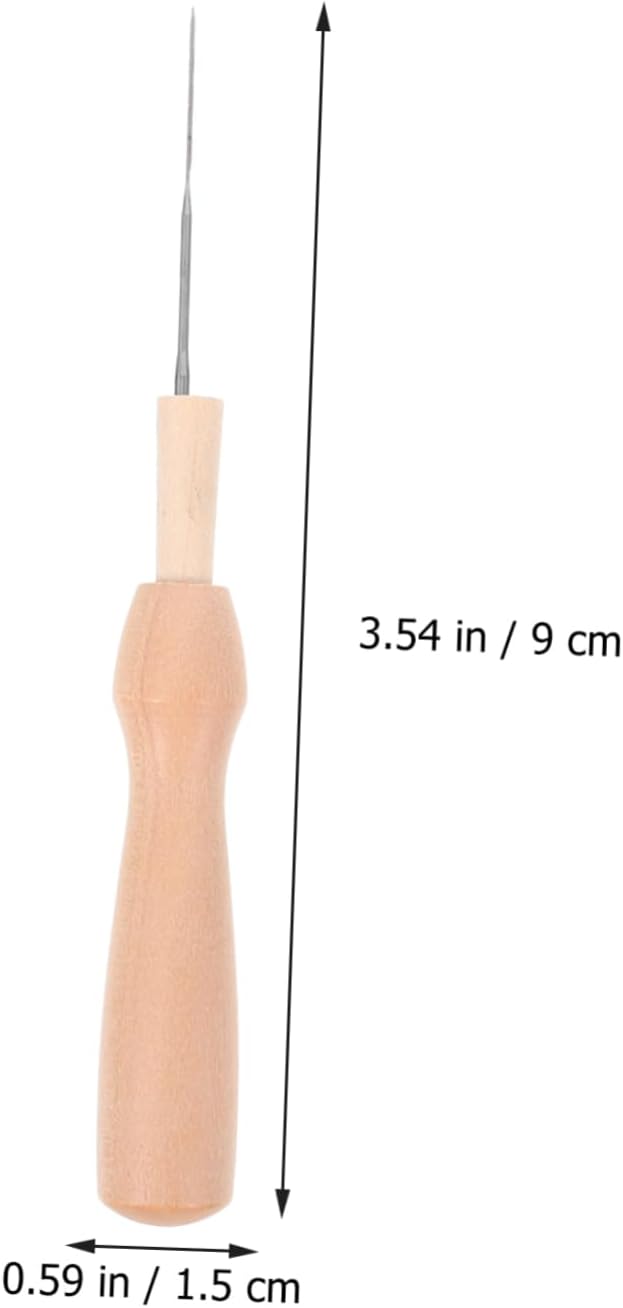 Tofficu 25pcs DIY Felting Needles Wool Felting Tools Stainless Steel Wood Craft Needles Easy Storage for Wool Roving and Projects
