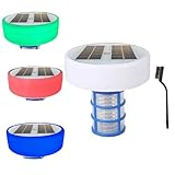 Ionizador de Piscina Ionizador Solar para Piscina Reduce el Cloro de de Cobre con luz RGB Elimina Las Algas Alta eficiencia Mantiene la más Limpia y Clara Solar