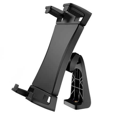 Brightora Tripod Mount Adapter for IPad 360 Degree Rotatable Tablet Clamp Holder Universal for iPad Air Mini, iPad-Pro 12.9 11 10.5, Surface/Galaxy Tab Phone Tablet 3.5-13.5inch for Tripod, Monopod