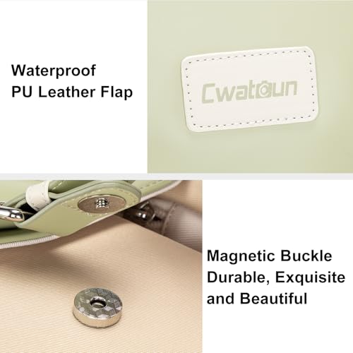 Bolso para cámara Cwatcun, verde claro, impermeable miniatura 2