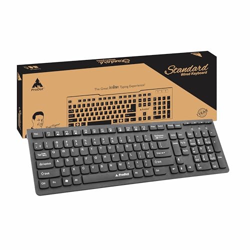 ProDot QWERTY “Made in India” Keyboard with Low Profile Keys, Spill Resistant Design for Windows, Mac, PC, Laptop (Floater)