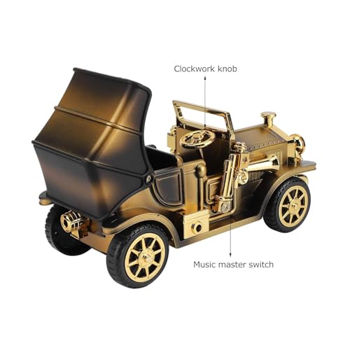 Image of AUGEN Exclusive Music Box Musical 360 rotatable Carousel Children's Wooden Men and Women Birthday Creative Christmas Valentine's Day Gift Home Decoration (Vintage Car)