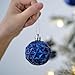 Valery Madelyn Christmas Tree Decorations Ornament Set, 50ct 2.36 Inches Navy Blue Shatterproof Christmas Ball Ornaments Hanging Xmas Holiday Party Decor