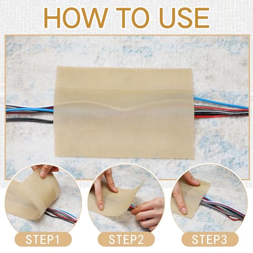 Image of WILLBOND Carpet Cord Cover Cable Protector Floor Cover Cable Protector Management Only for Commercial Office Carpet(39.37 ft,Khaki)