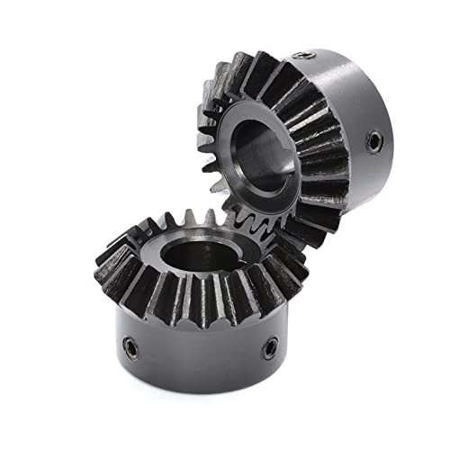 Image of 2 Pcs 2M 20 Teeth 8-18mm Shaft Hole Tapered Bevel Gear 1: 1#45 Steel 2 Module 90 Degree Steering Gear with M5 Fixing Hole(15mm)