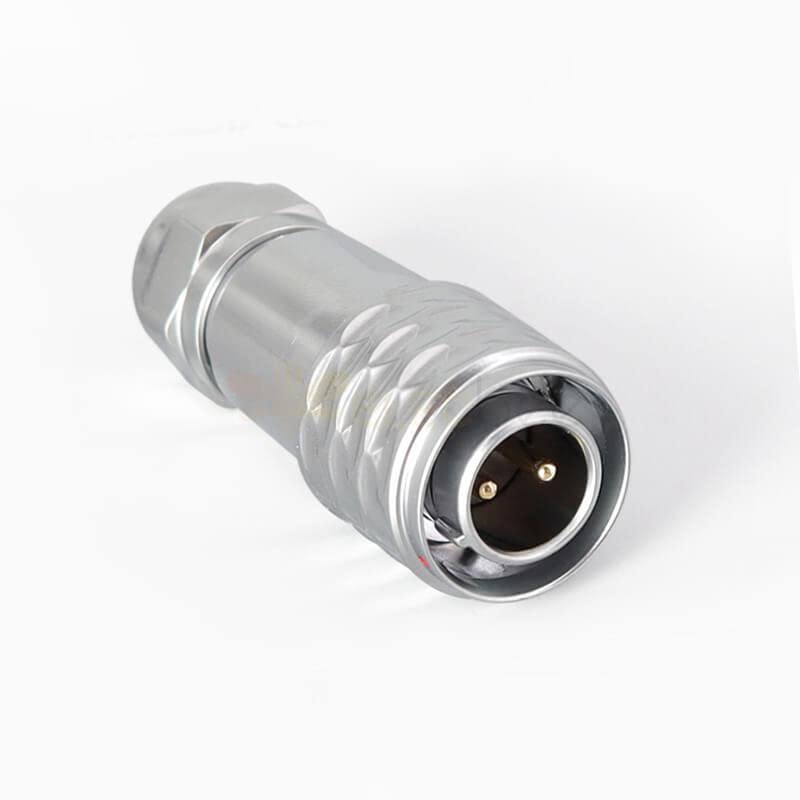 SF12 2 Pin Male Plug+Female Socket Waterproof Back Mount Industrial Metal Aviation Circular Quick Push-Pull
