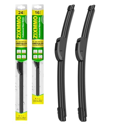 ZIXMMO QUALITY 24in + 16in Premium All-Season Windshield Wiper Blades for Original Equipment Replacement(Set of 2)