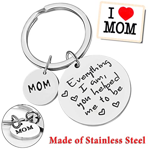 Lanma Mom Keychain Mothers Day Gifts From Daughter For Birthday Everything I Am You Helped Me To Be #TOP1