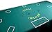 Brybelly Casino Night 2-in-1 Blackjack and Texas Hold'em Table Felt Only- Green Felt Double Sided Casino Tabletop Gaming Mat- 72
