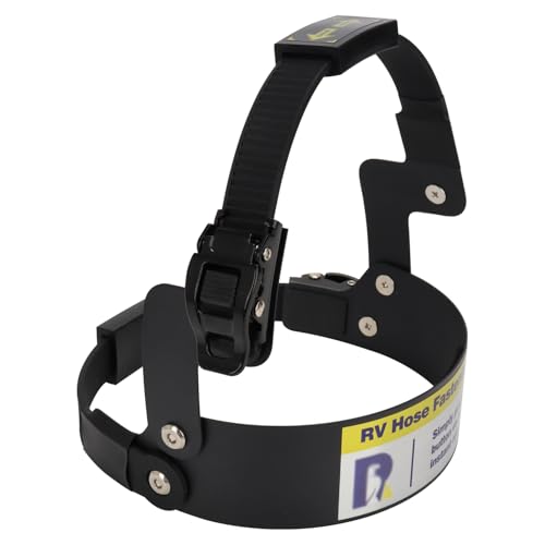 RV Hose Fastening Device - Stainless Steel Sewer Hose Clamp, RV Sewer Hose Support is a RV Must Haves, Prevent Spills & Leaks During Dumping, for RV Camping Waste Security Fits Camco Rhino Accessories