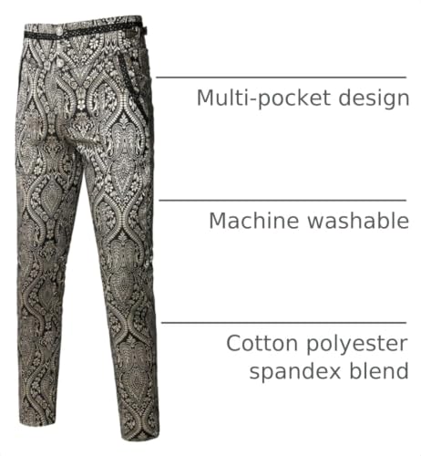 Image of VATPAVE Mens Gothic Pants Cosplay Costume Trousers Steampunk Victorian Pants
