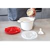KitchenCraft Rice Cooker - Microwave Steamer, BPA Free Plastic, 1.5 Litre, White/Red