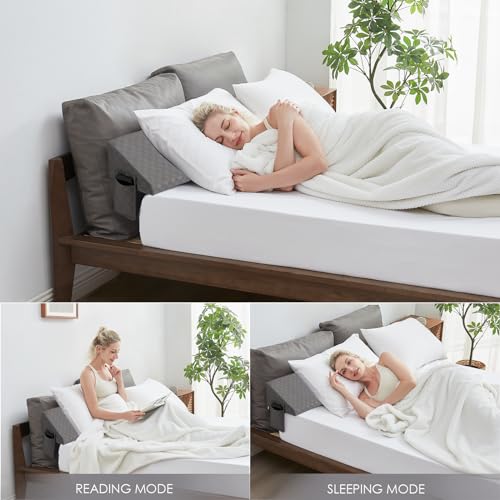 JKMAX Bed Wedge Pillow for Headboard - Bed Gap Filler Twin Size(39\"x10\"x6\")- Mattress Gap Filler(0-8\")- Pillow Wedge for Headboard Gap - Headboard Pillow to Fill The Gap Between Headboard and Mattress