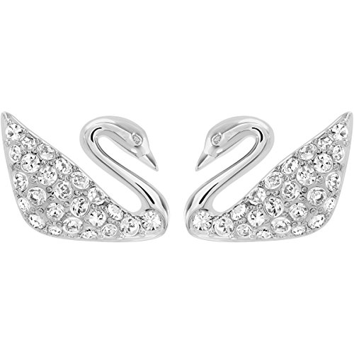 Preisvergleich Produktbild Swarovski Swan Ohrringe, weiss, rhodiniert