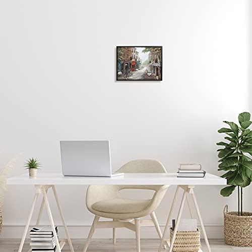 Image of 'Classic European Urban Street Vintage Bistro'| Framed Giclee Art | Stupell Industries | Black, 14 x 11 Inches, Easy to Hang and Sturdy, Made in USA, by Ruane Manning