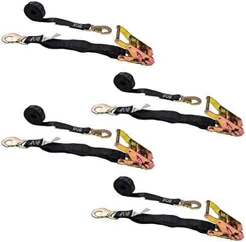 Amazon Com Us Cargo Control Ratchet Straps With Snap Hooks Perfect Motorcycle Straps 1 Inch Wide X 6 Foot Long Short Ratchet Straps Heavy Duty Black Ratchet Tie Downs