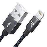 RAMPOW Cable iPhone [2Pack], Cargador iPhone [MFi Certificado C89] (1M, Gris)