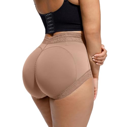 Shapewear - Calzoncillos para mujer, cómodos, modernos, informales, suaves, cómodos, para levantamiento de glúteos, push up, acolchados, realzadores de cadera, fajas, O Púrpura, XL