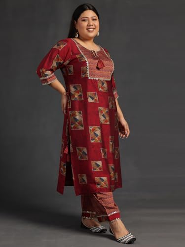 Image of Extra Love By Libas Women's Silk Blend Kurta Set