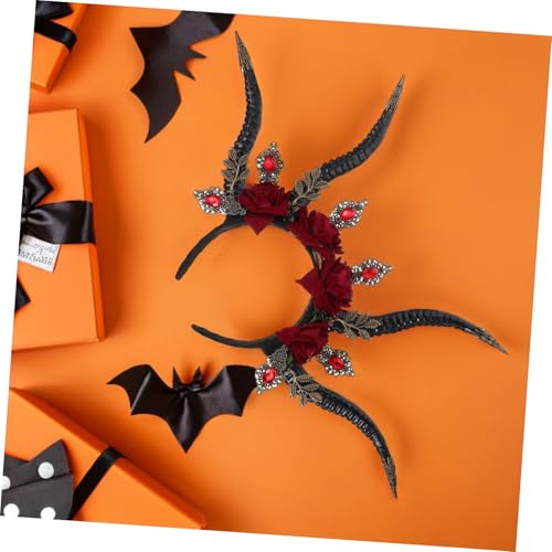Serre-tête cornes d'antilope noir accessoire cosplay fait main