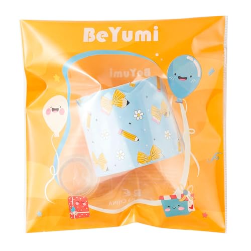Image of BeYumi Pencil Bow Border Trim - 65ft Back to School Blue Pencil Bow Scalloped Rolled Border Trim Pencils Bowknot Coquette Bulletin Board Set School Classroom Office Chalkboard Party Holiday Wall Decor