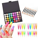 40 Colours Nail Pigment Powder - Nail Powder Palette - Rainbow Acrylic powder Makeup High Pigmentation Long Lasting - Women Home DIY Gradient Art Design Decoration