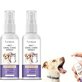 Furaqua Pet Dental Spray, Dog Dental Care Spray, Totol 2.082 Fl Oz Dog Natural Ingredients Extract, Breath Freshener Freshen Breath and Aid in Daily Oral Hygiene, Suitable for Different Pets (2Pcs)