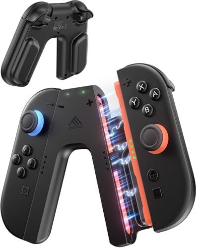 （15:30時点） Joy-Con 2 充電グリップ 【プレイしながら充電可能・N55超強力磁石】安定感 switch 2 コントローラー 1.5mケーブル付属 LED充電表示 switch 2 グリップ 人間工学デザインで握りやすい 超軽量 装着簡単 携帯便利 switch 2 プロコン 5時間連続使用