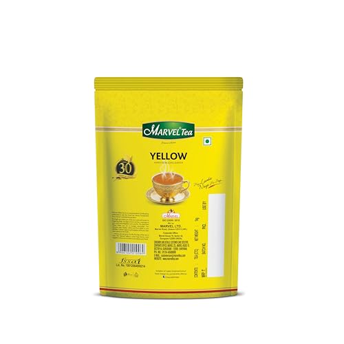Image of Marvel Tea Yellow Tea 1 KG with Extra Long Leaves, Handpicked Strong Chai From Assam & Darjeeling, Refreshing Aroma & Rich Taste - Black Tea (Pack of 3)