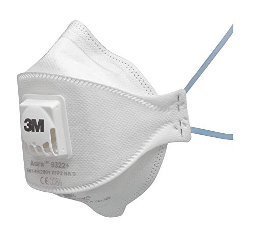 3M Aura 9322+  Máscara de Polvo con válvula respiradora FFP2