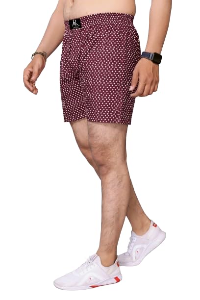 ARBBMen's Cotton Blend Comfortable and Breathable Printed Regular Shorts/Boxer