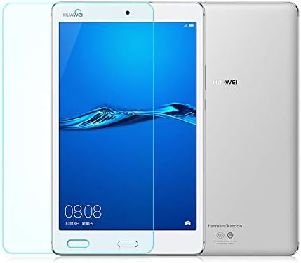 Huawei MediaPad M3 Lite Tablet 8.4/10.1 Inch Screen Protector Tempered Glass Film GOGODOG [2 Pack] Anti-Fingerprint Crystal Clear 9H Hardness Transparent Premium Foil (8.0 Inch CPN-AL00)
