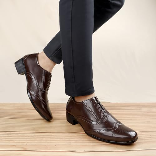 Image of BXXY Men's 5.08 CM Heel Height Increasing Casual Formal, Nagra Slipon Punjabi Juttis