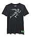 Under Armour Boys' Running Man T-Shirt, Black/Steel, Youth Large