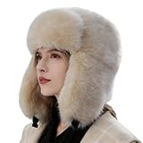 Genérico Trapper Hat with Ear Flaps - Windproof Headwear 58-60cm| Warm Winter Hat | For Outdoor Daily Commuting Skiing Travel Morning Walking, Winter Plush Faux Aviator Hats Features Thick Ear Flaps