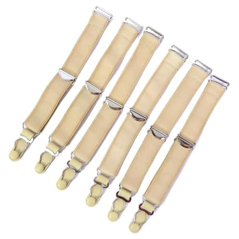 Nyteez Womens Set Of 6 Corset Garter Clips/Suspender Clips (Beige),One Size Cover