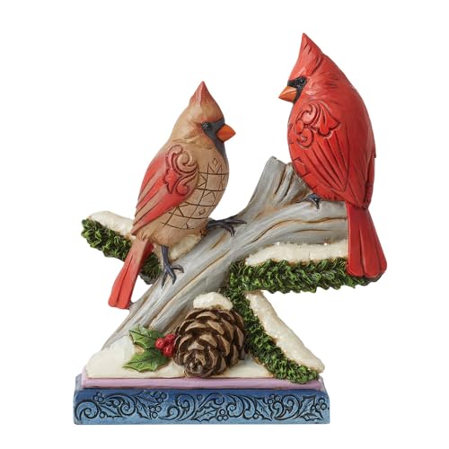 Enesco Jim Shore Cardinals On Snowy Branch Figurine, Multicolor, 6.06 Inches