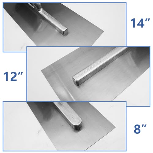 Hubaow 3 Pcs Drywall Trowel, Finishing Masonry Trowel Set with Soft Handle by Hubaow - Used condition - Image 4