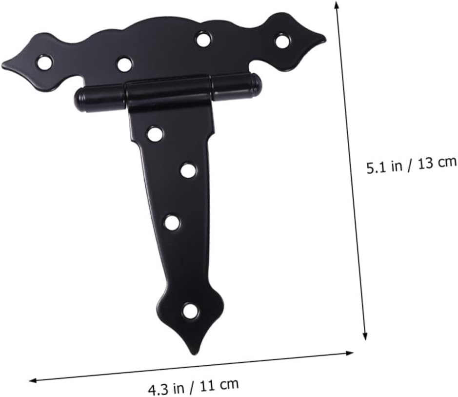 Homoyoyo 4pcs Heavy Duty Hinges for Doors and Gates Decorative Screw Easy to Install Shed Wooden Structures