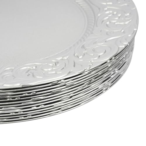 Platos cargadores blancos 12.99 pulgadas pack x150 miniatura 6