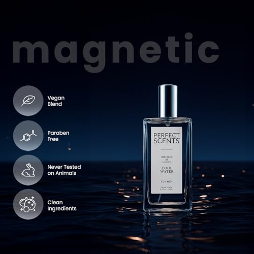 Image of Perfect Scents Fragrances, Inspired by Davidoff's Cool Water, Men's Eau de Toilette, CLEAN, Vegan, Paraben-Free, Phthalate-Free, Never Tested on Animals, 3.4 Fluid Ounces