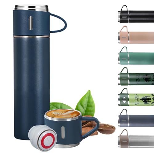 EACHPT Stainless Steel Thermo Water Bottle|500ML Vacuum Insulated Flask with Handle&Leakproof Cup Lid |BPA Free | Coffee Cup Drink Bottle Keep 6-12h Hot & Cold |Thermal Flask