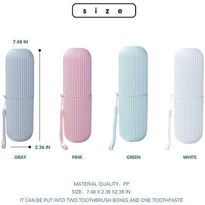Miniatura 3 de Juego de funda para cepillos de dientes de viaje, para niños, mujeres y hombres, estuche portátil para cepillos de dientes, contenedor de viaje,