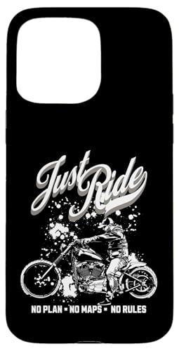 Just Ride �I�[�g�o�C�̃O���t�B�b�N�A�N���[�U�[�̃f�U�C���AVicla �`���b�p�[ �X�}�z�P�[�X iPhone 15 Pro Max �p