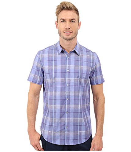 Calvin Klein Men's Short Sleeve Yarn Dye Large Scale W