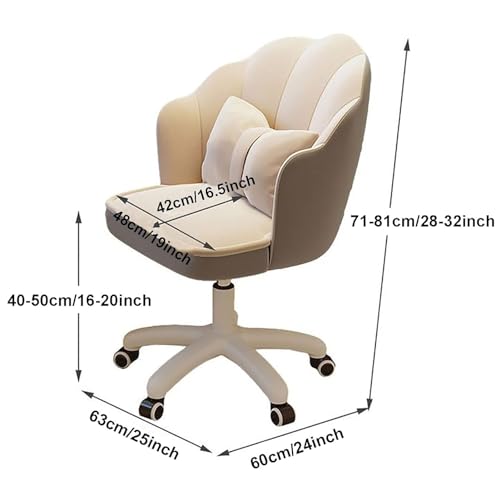 Chaise de coiffeuse de luxe en velours blanc avec hauteur réglable