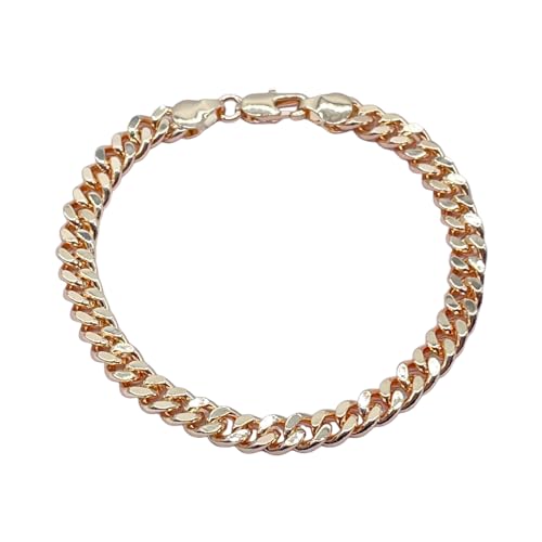 TOE RINGS & THINGS Anklet 18K Gold Filled Cuban Link Ankle Bracelet | 6mm Wide | 10