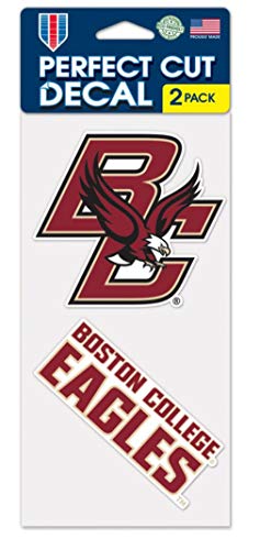 WinCraft Boston College Eagles 4" x 4" Inch Outdoor Vinyl Decal Set (2 Decals, 1 Sheet)