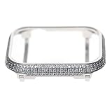 iRepair Sparkling Crystal Diamond Case Cover Bezel Compatible with Apple Watch Series 4 (Silver, 44mm)